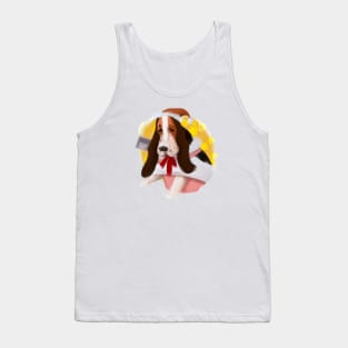 Cute Basset Hound Drawing Tank Top